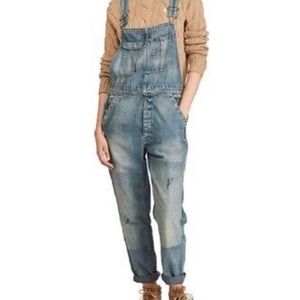 Polo Ralph Lauren Overalls Distressed Denim Bib